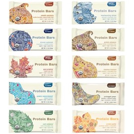 Assorted Protein Bar Variety Pack, 10 Flavors Assortment, Organic Vegan Bars - 2.3 Ounce Bars (12 Pack)