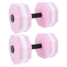 LIOOBO Water Exercise Dumbbells - Aquatic Exercise Dumbell Pair, Foam Pool Weights Dumbbells, Water Fitness Barbells Equipment Pink