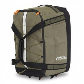 Vincita Voyage B.D.R. 3-in-1 Rear Rack Bag – 37L Backpack, Duffle & Pannier Combo – KLICKfix UniKlip 2.0 Quick Release – Water-Resistant Touring Gear for Folding Bikes. (Green)