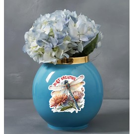 2 Pack Just Breathe Vintage Positivity Vinyl Sticker with Dragonfly – Durable Decal for Cars, Laptops, Walls, Windows, and More – 4.5-Inch AG-12125