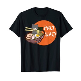 Vintage Kawaii Cat Pho Sho Vietnamese Bowl Ramen Noodle Gift T-Shirt