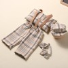 Newborn Boy Photography Props Romper Baby Photoshot Plaid Overalls Bowtie