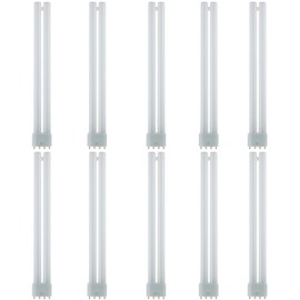 Sunlite FT24DL/841/10PK Compact Fluorescent 24W Twin Tube Light Bulbs, 4100K Cool White Light, 2G11 Base, 10 Pack