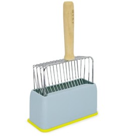 Vitisyao Metal Cat Litter Scoop with Holder, Fast Sifting Kitten Poop Scooper with Caddy, Cat Litter Scoop Stand for Kitty Litter Boxes