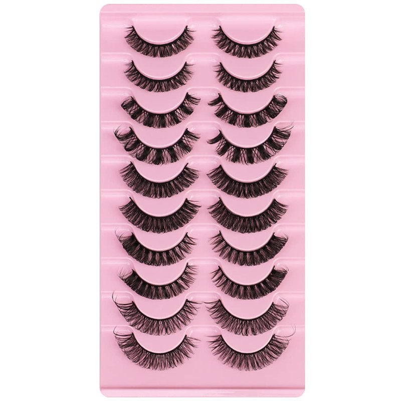 Eyelashes Russian Strip Lashes Natural Fluffy Wispy D Curly Effect