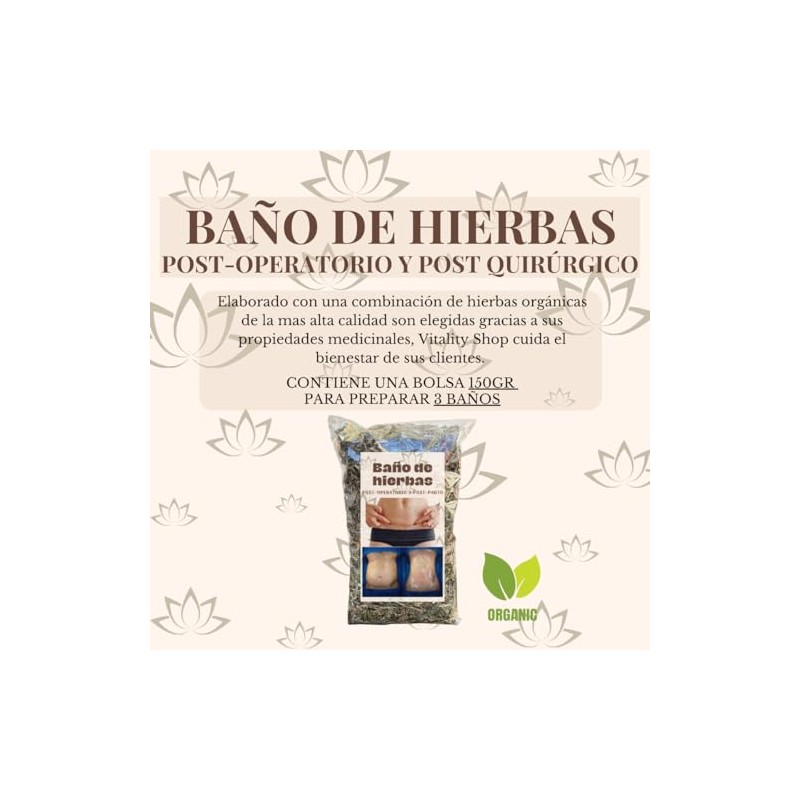 Baño de Hierbas Postparto Bolsa de Hierbas para baño 100%