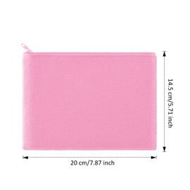 10 bolsas de cosméticos multiusos con cierre, bolsa de lona de viaje, bolsa de aseo de bricolaje, bolsa de lápices (M, beige y rosa)