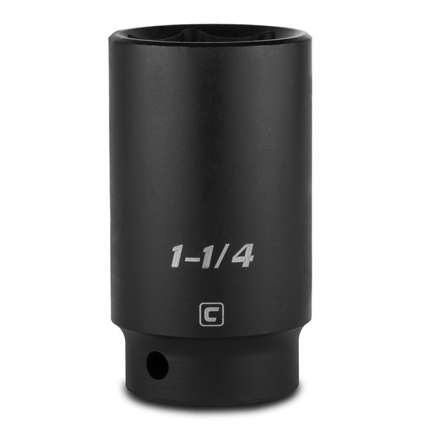 Capri Tools Deep Impact Socket, 1/2-Inch Drive, 6-Point, SAE (1-1/4-Inch)