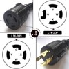 NEMA L14-20P to L1430R Compact 120V 20 Amp to 120V