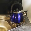 Blue 1.6 Litre Gas Hob Kettle with Folding Handle Caravan