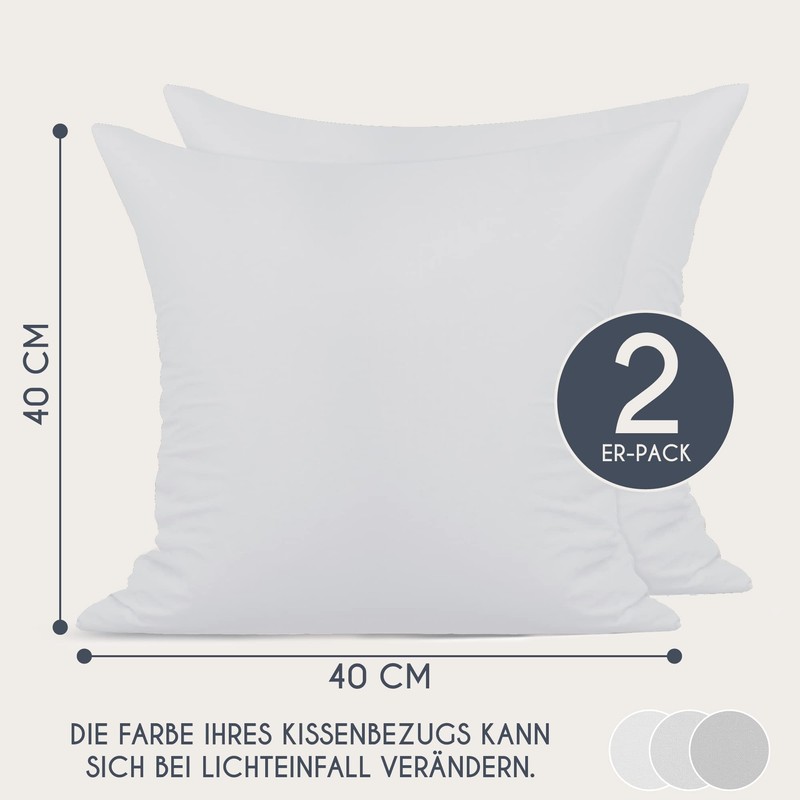 Cushion Cover 40 x 40 cm Renforcé Cotton (Set of