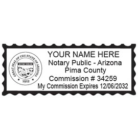 Hubco Purple 4913 Self-Inking Notary Stamp - Arizona