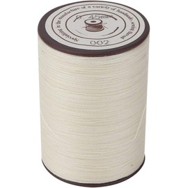 Zerodis 0,45 Mm 160 M/Rollo Cordón de Cera para Costura de Cuero, Cordón de Hilo Encerado de Poliéster para Bricolaje Artesanal de Cuero Y Fabricación de Joyas Hilo de Coser de Cuero de Buena(Beige)