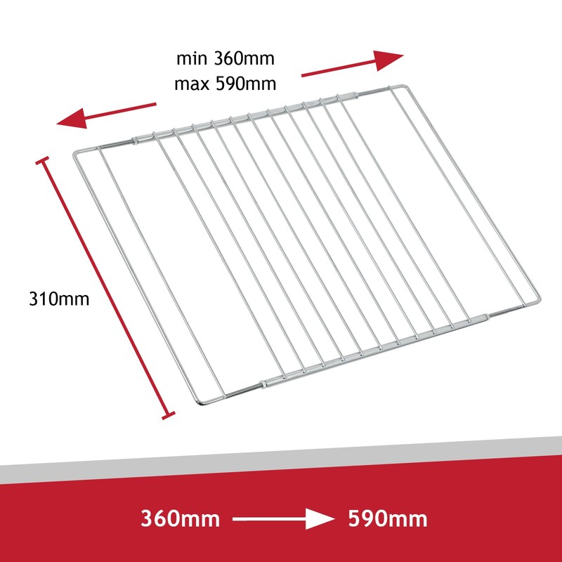 SPARES2GO Adjustable Extendable Oven Cooker Shelf with Locking Nuts for
