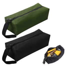Pack of 2 Tool Bag Small Empty, Portable Tool Bag Small, Waterproof Pouch Tool Bag, Multi-Purpose Cloth Tool Bag, Empty, for Car Bag, Storage, Bicycle Bag, Wallet, with Zip