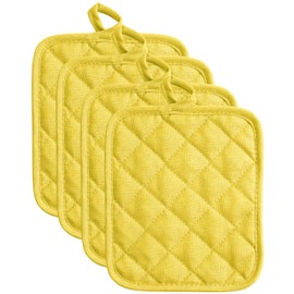 American Linen Pot Holders, Hot Pads, Table Pads for Kitchen and Dining Table, Non Slip Heat Resistant Hot Pot Holder (Sunshine, 4 Pack)