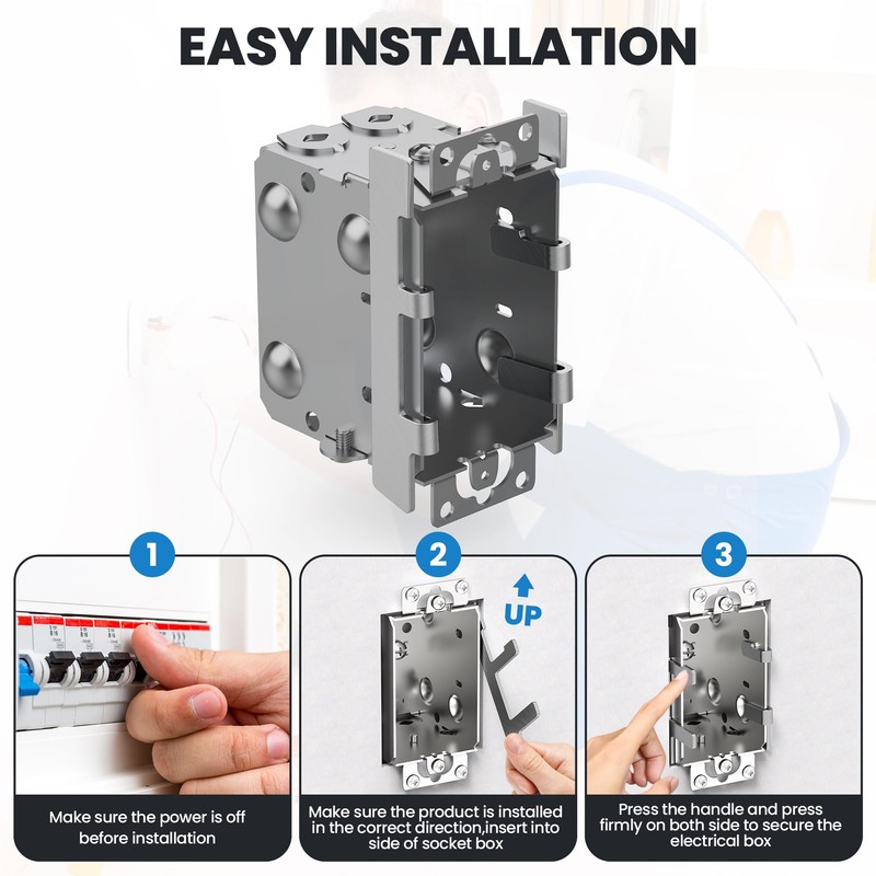 MooxHAI 30 Pcs Switch Box Straps on Electrical Outlet Repair