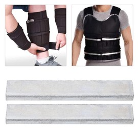 Steel Plates for Weighted Vest, 2 Pieces Wrist Ankle Weights with Steel Plate, Adjustable Bear Loading Steel Bar for Fitness Workout, Running, Jogging, Strength Training