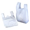 QTPack 500 White Plastic Carrier Bags Vest Style With Handles