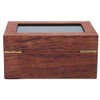Wooden 3 Grid Watch Display Box Transparent Window Anti‑Slip Watch