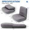 Crestlive Products Easy Lounge, Adjustable Padded Floor Chair with Back