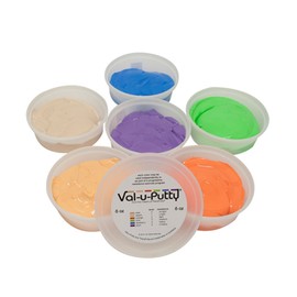 Val-u-Putty 10-3936 Exercise Putty Set, 6 oz. Capacity, Pear/Peach/Orange/Lime/Blueberry/Plum