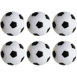 6 Pack Foosball Table Replacement, 1.42 Inch/36mm Black and White Table Soccer Balls for Foosball Accessory Replacements Football Themed Gifts