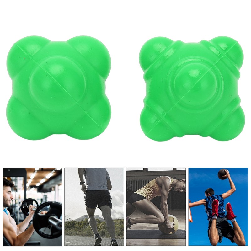 2pcs Rubber Reaction Bounce Balls Irregular Shape Reaction Balls for