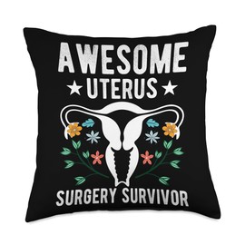 Uterus Removal Surgery Recovery Products Hysterectomy Throw Pillow