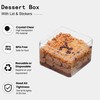 FZJ 20 Pack 12OZ Square Clear Plastic Dessert Cups with