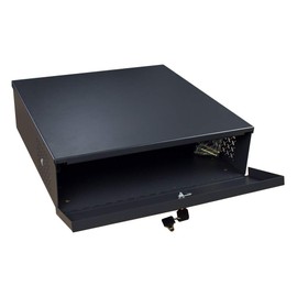 DVR Security Lockbox NVR Heavy Duty 16 Gauge Steel with AC Fan for Wall or Floor Mount Enclosure(18 x 18 x 5 Inches)