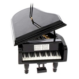 Musical Instrument Christmas Ornament (3.5" Black Grand Piano)