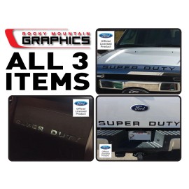 Ford 08-16 Ford Super Duty Grill Tailgate Dash Letter Inserts Vinyl F-250 F-350 F-450