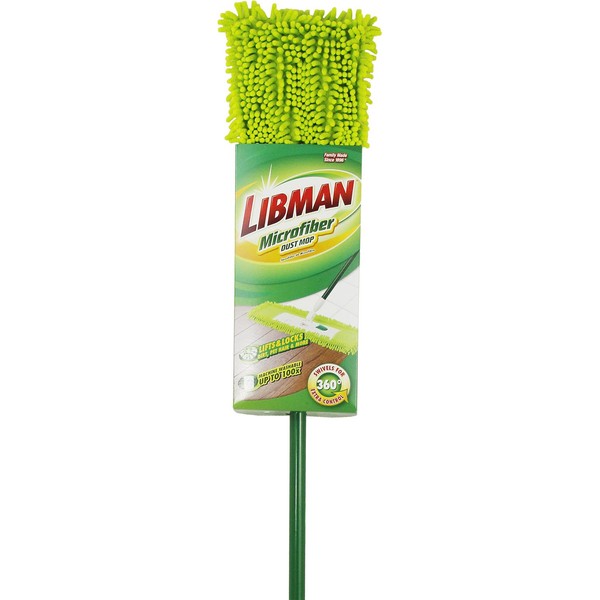 Libman 195 Microfiber Dust Mop with Cleaning Comb, 18.75" Mop Head