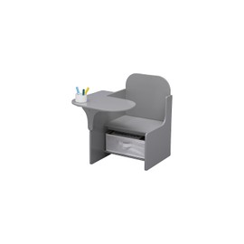 Delta Children MySize Chair Desk With Storage Bin, Grey