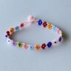 Daisy Beaded Flower Bracelet Pink