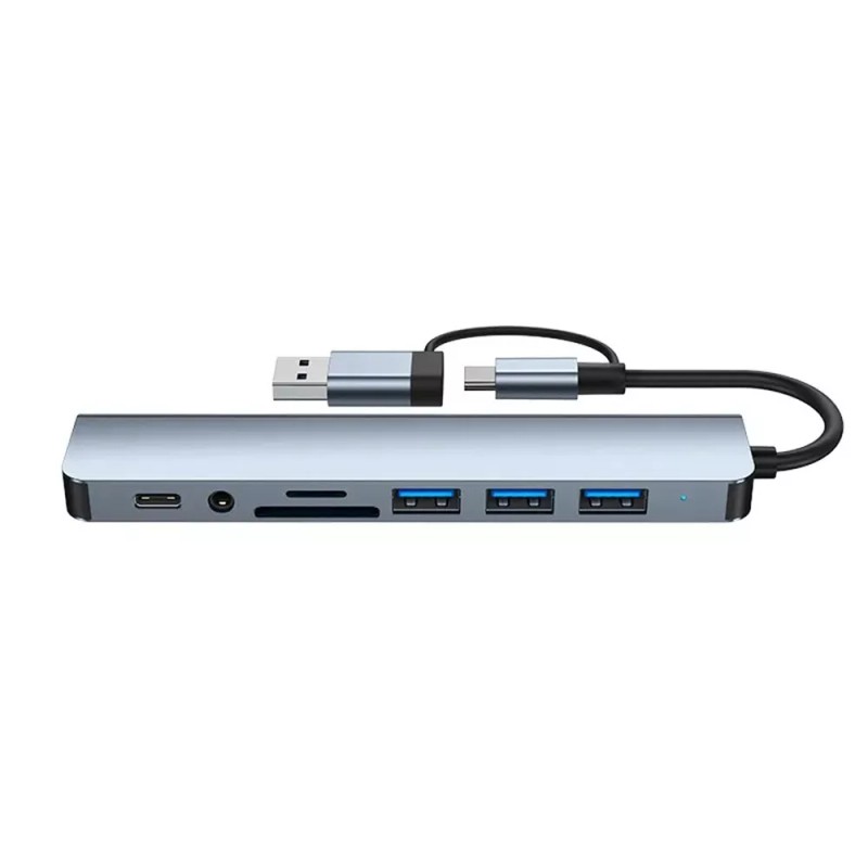 Universal 8-in-1 Laptop Hub - USB C Adapter with Power