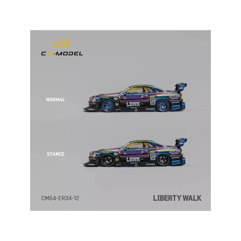 DCD Nissan Skyline LB-ER34 'Super Silhouette' 1/64 Diecast Model RHD