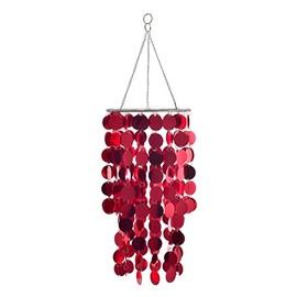Lámpara colgante brillante, gran idea para lámparas de araña de boda, centros de mesa, decoración y cualquier evento de fiesta (M, rojo)