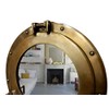 Antique Brass Porthole Mirror Aluminum Porthole 15" Wall Hanging Nautical