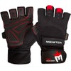 Meister Wrist Wrap Weight Lifting Gloves w/Gel Padding - Black/Red