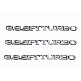 CARS LLC 1984-1987 Buick Grand National "3.8 SFI Turbo" Hood & Trunk Emblems Kit - 3