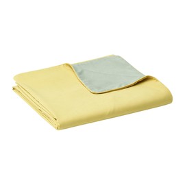 YnM Cotton/Polyester Duvet Cover for Weighted Blankets (Yellow/Green Reversible, 48''x72'')