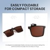 Cyxus 1600 Clip-on Sunglasses, Foldable, Polarized Lenses, Flip-up, UV Protection,