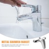 Healeved 3370106LNI Silver Wall Mount Bathtub Shower Faucet with 2