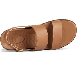 Sperry Ladies Footwear Women's Waveside Plushwave Backstrap Sandal, TAN, 7