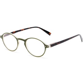 Incredible Bargains The Studio Round Style Reading Glasses, Unisex Retro Readers + 2.00 Dark Green