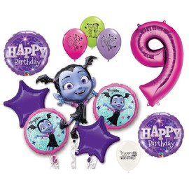 Ultimate Vampirina Happy Birthday Party Bouquet of Balloons (Pink Number 9)