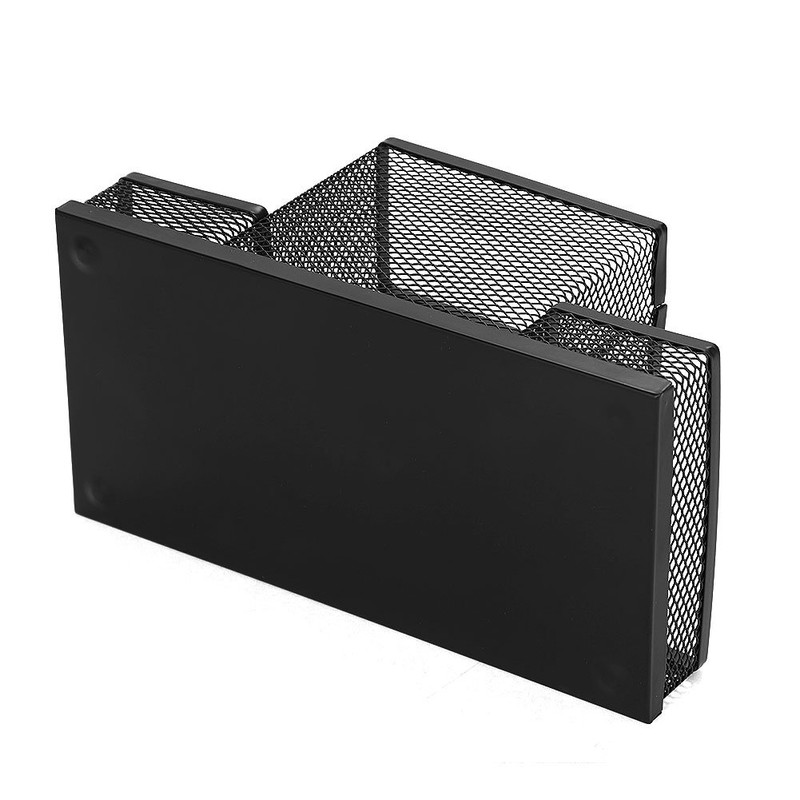 Ibluelover Pen Holder Metal Wire Mesh Pencil Container 4 Divided