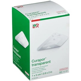 CURAPOR Transparent 7 x 5 cm Surgical Wound Dressing, Sterile, Pack of 50